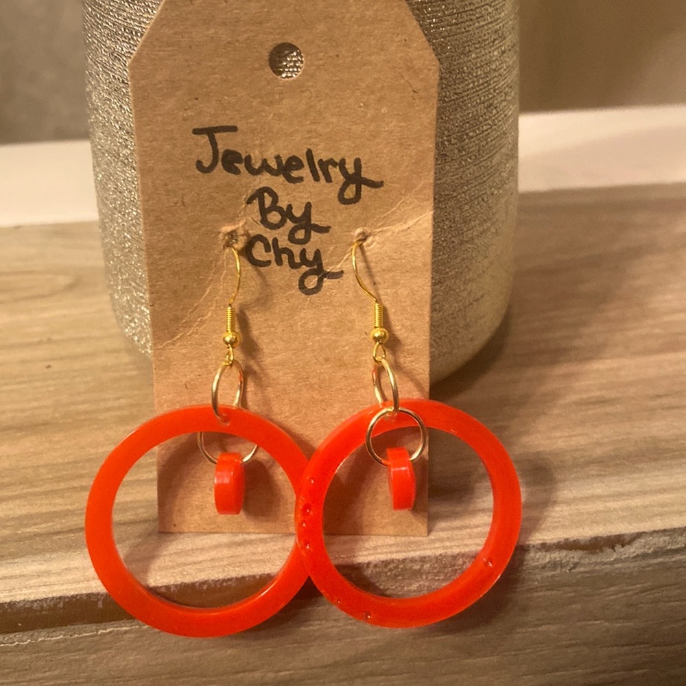 Hand crafted resin earrings